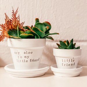 Handmade Plant Pot - Say Aloe To my Little Friend